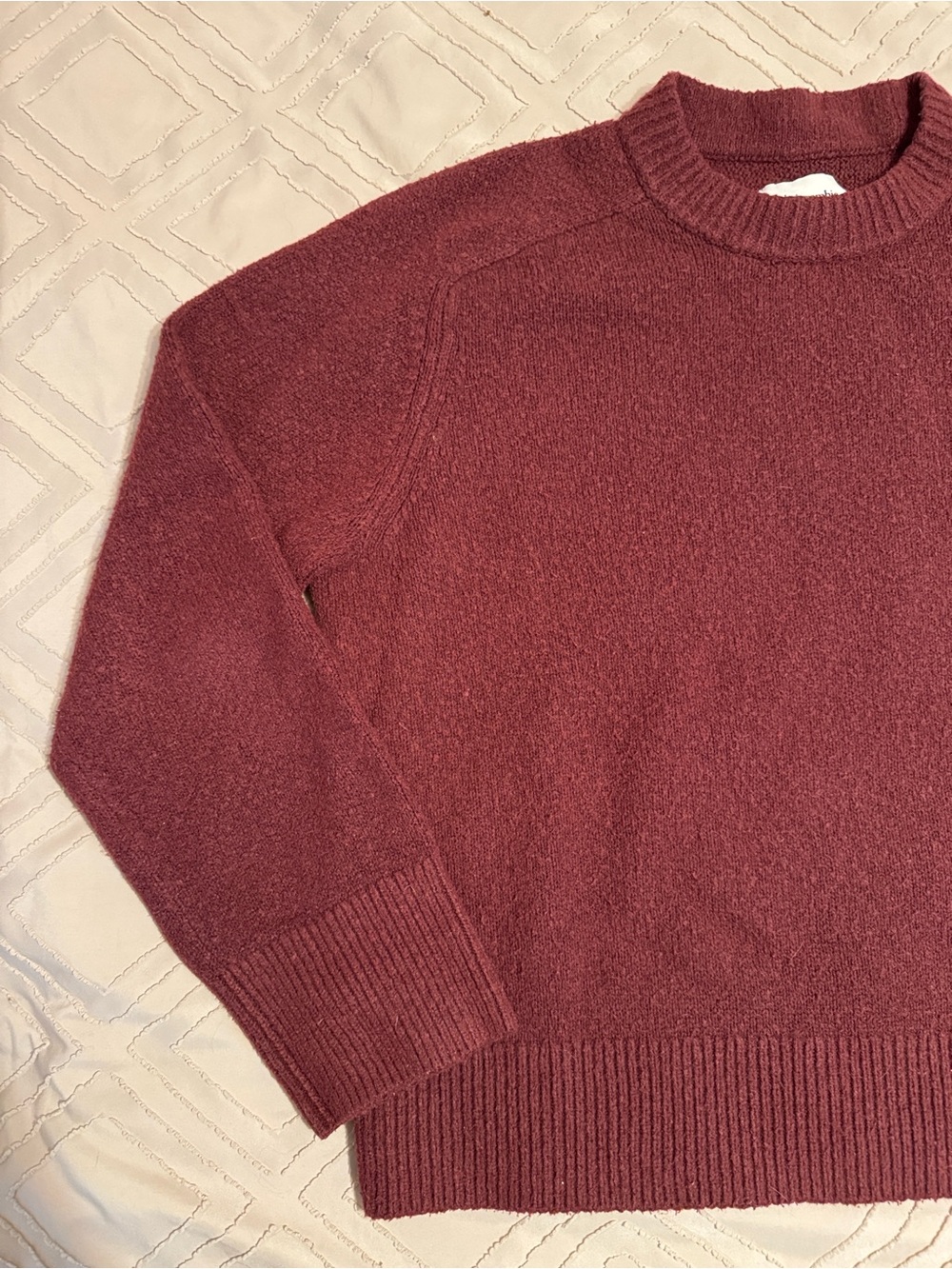 Abercrombie Crewneck Sweater in Burgundy
